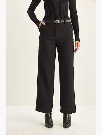 Pantalon taille haute à jambes larges lucci
