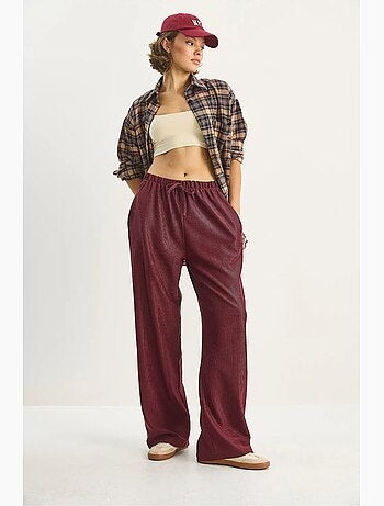 Pantalon taille haute à jambes larges lucci