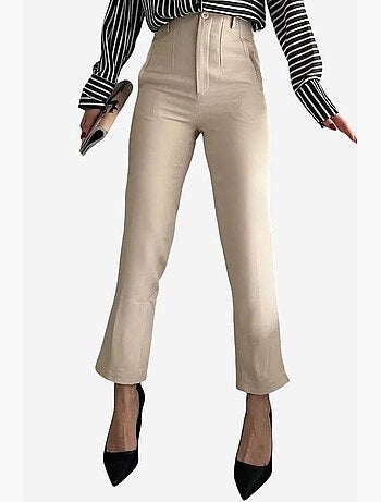 Pantalon taille haute à pinces my fashion