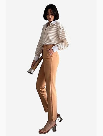 Pantalon taille haute à pinces my fashion