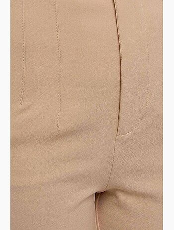 Pantalon taille haute ajusté couleur chair hiccup