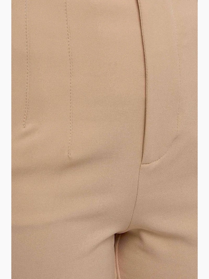 Pantalon taille haute ajusté couleur chair hiccup Beige naturel - Kiabi