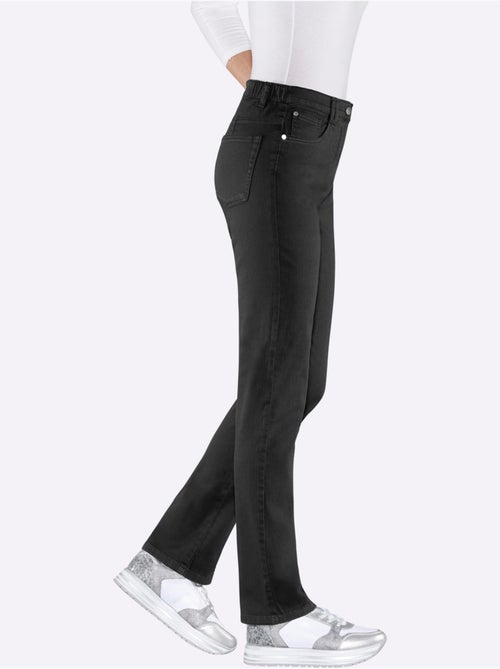 Pantalon taille haute avec poches et ceinture élastique - Taille standard - Moda Vilona - Kiabi