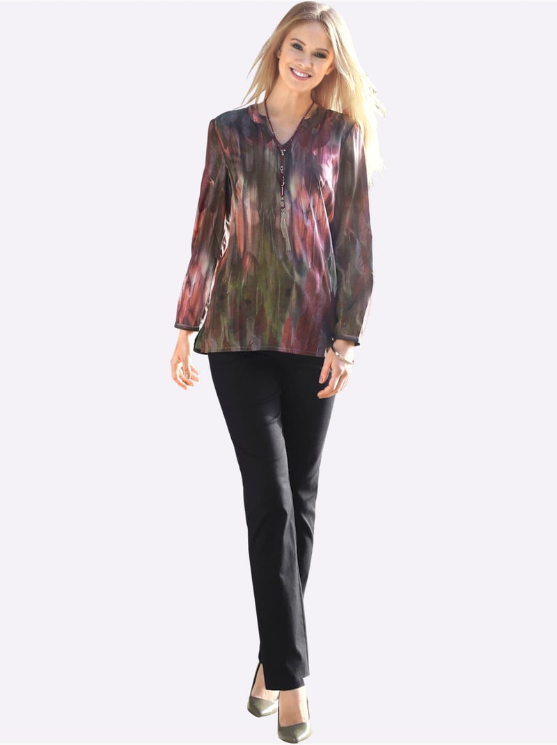 Pantalon taille haute avec poches et ceinture élastique - Taille standard - Moda Vilona Noir - Kiabi