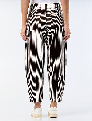 Pantalon taille haute coupe ballon