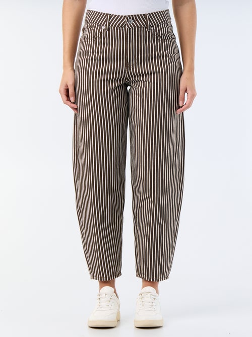 Pantalon taille haute coupe ballon - Kiabi