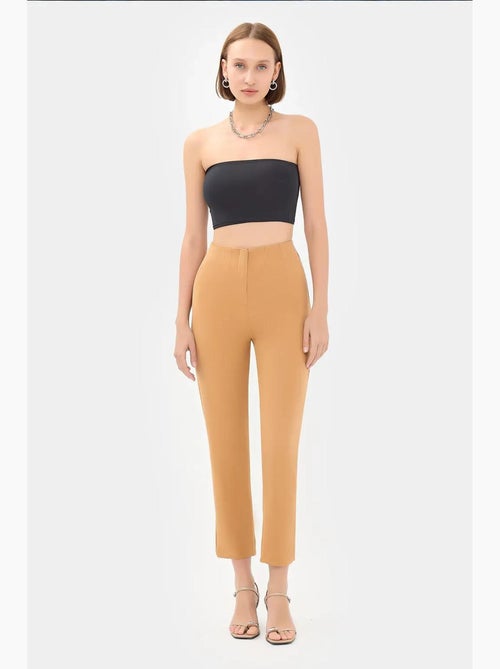 Pantalon taille haute coupe carotte hiccup - Kiabi Pantalon taille haute coupe carotte hiccup - Kiabi