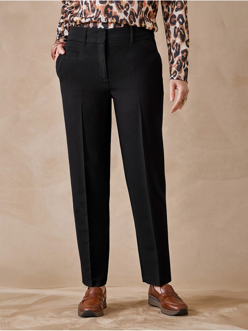 Pantalon taille haute coupe droite - daxon Noir Noir - Kiabi