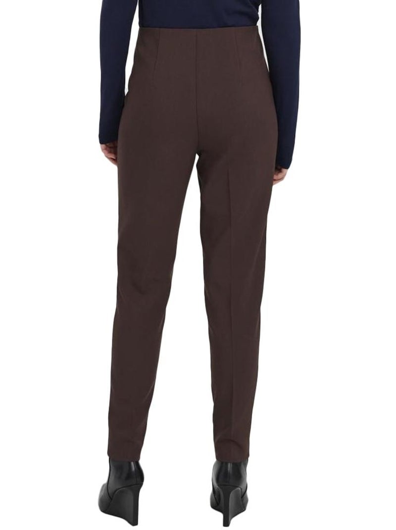 Pantalon Taille Haute Femme Vero Moda Marron - Kiabi