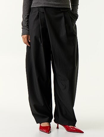 Pantalon taille haute forme large barrel