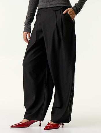 Pantalon taille haute forme large barrel