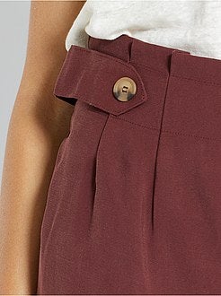 Pantalon taille haute large et fluide - Kiabi