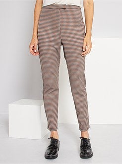 Pantalon taille haute pied de puce - Kiabi