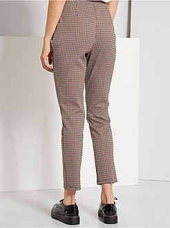 Pantalon taille haute pied de puce - Kiabi