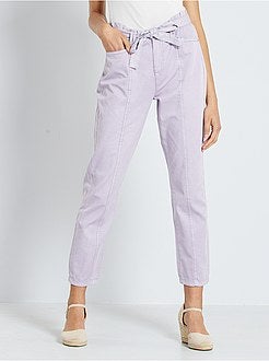 Pantalon taille haute resserré dans le bas - Kiabi