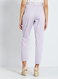 Pantalon taille haute resserré dans le bas - Kiabi