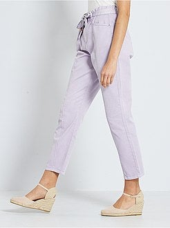 Pantalon taille haute resserré dans le bas - Kiabi