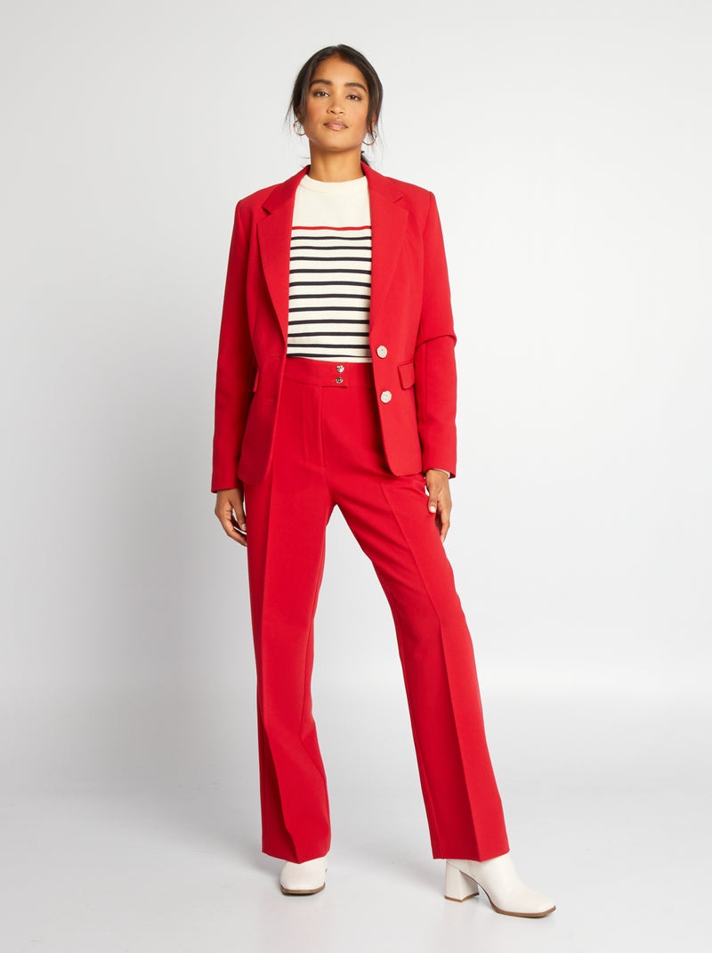 Pantalon taille haute Rouge - Kiabi