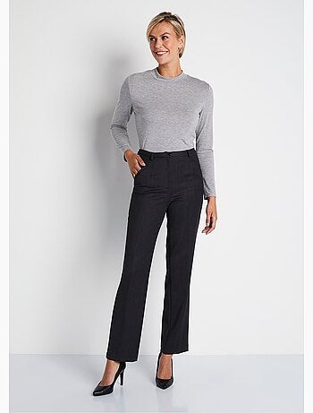 Pantalon taille semi-élastiquée droit - Afibel