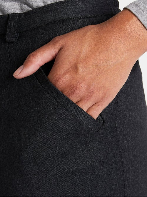 Pantalon taille semi-élastiquée droit - Afibel - Kiabi