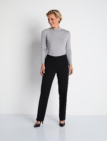 Pantalon taille semi-élastiquée droit - Afibel
