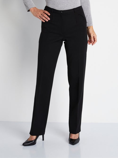 Pantalon taille semi-élastiquée droit - Kiabi