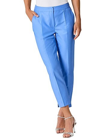Pantalon Tailleur 20% Soie - Taille Courte - helline