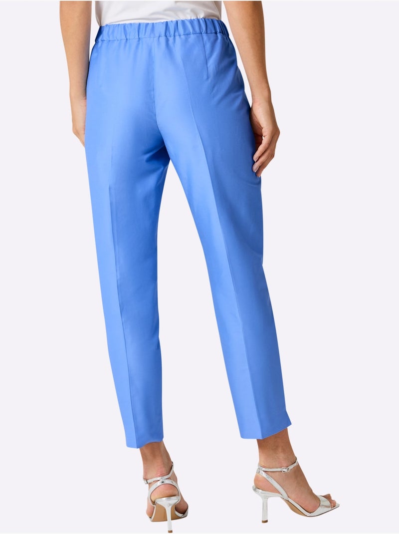 Pantalon Tailleur 20% Soie - Taille Standard - helline Bleu ciel - Kiabi