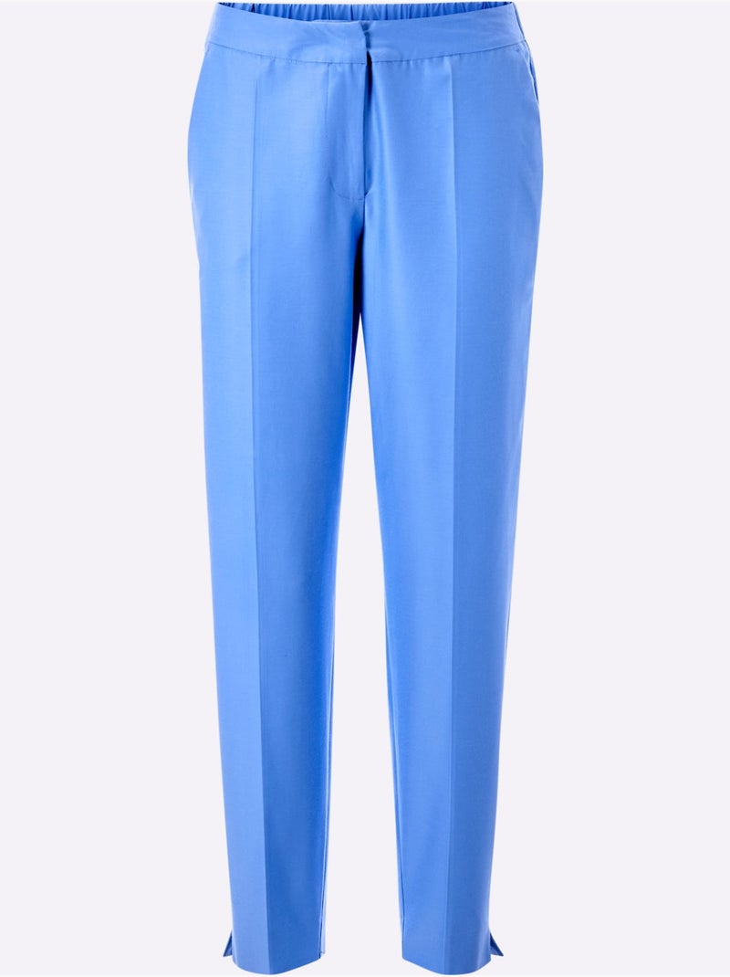Pantalon Tailleur 20% Soie - Taille Standard - helline Bleu ciel - Kiabi