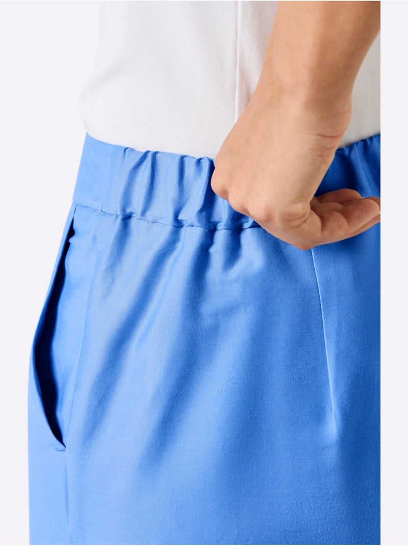 Pantalon Tailleur 20% Soie - Taille Standard - helline Bleu ciel - Kiabi