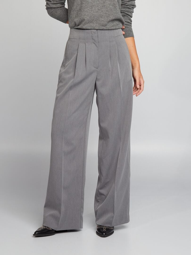 Pantalon en laine 'La Manufacture de Layette' - gris chiné - Kiabi - 22.00€