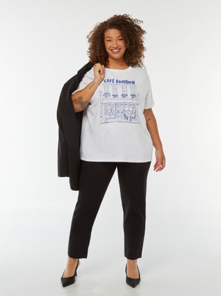 Pantalon tailleur à taille haute et coupe skinny