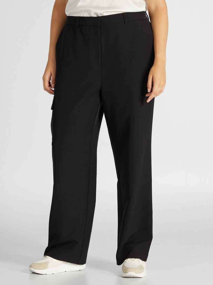 Pantalon tailleur avec poches noir - Kiabi