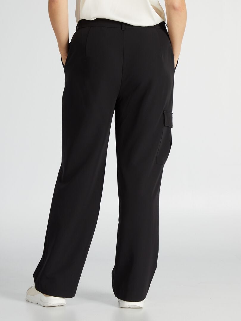 Pantalon tailleur avec poches noir - Kiabi