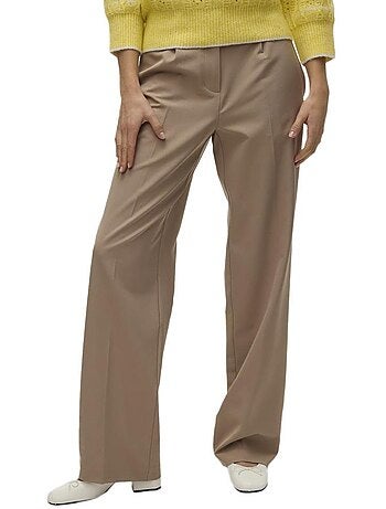 Pantalon Tailleur Camel Femme Vero Moda Raya