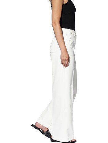 Pantalon Tailleur Coupe Droite Aux Jambes - Taille Standard - helline