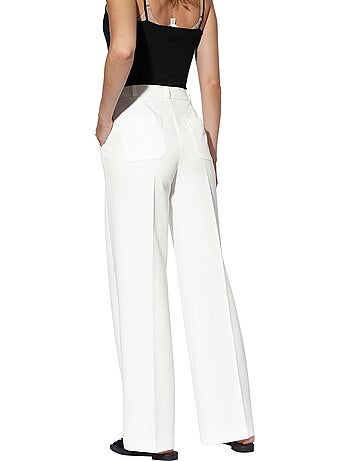 Pantalon Tailleur Coupe Droite Aux Jambes - Taille Standard - helline