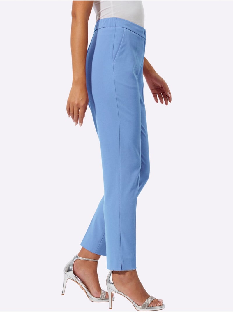 Pantalon Tailleur Entretien Facile - Taille Courte - Helline Bleu ciel - Kiabi