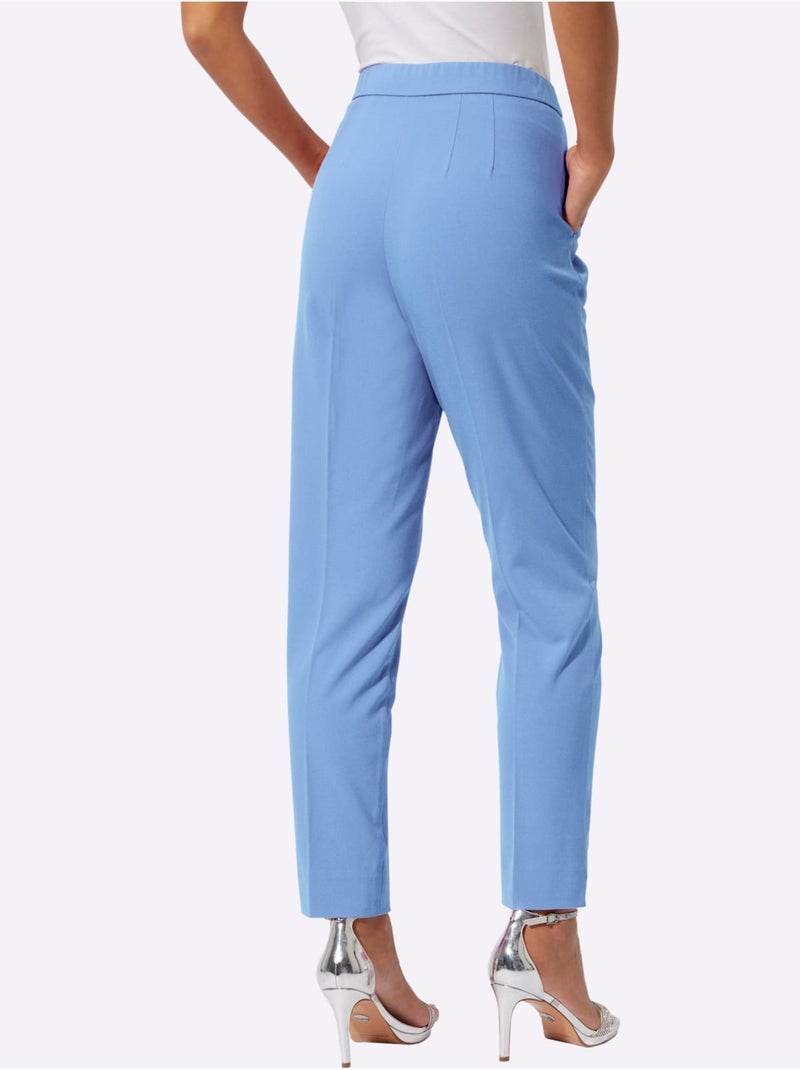 Pantalon Tailleur Entretien Facile - Taille Courte - Helline Bleu ciel - Kiabi