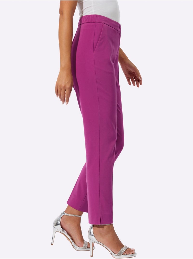 Pantalon Tailleur Entretien Facile - Taille Standard - Helline Magenta - Kiabi