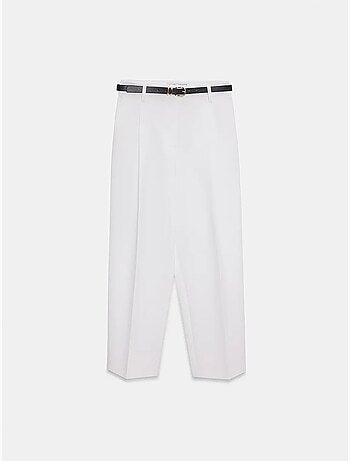 Pantalon tailleur femme droit avec plis dilvin