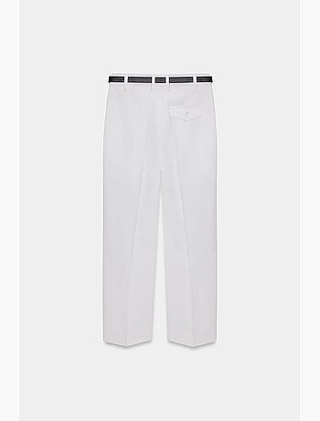 Pantalon tailleur femme droit avec plis dilvin