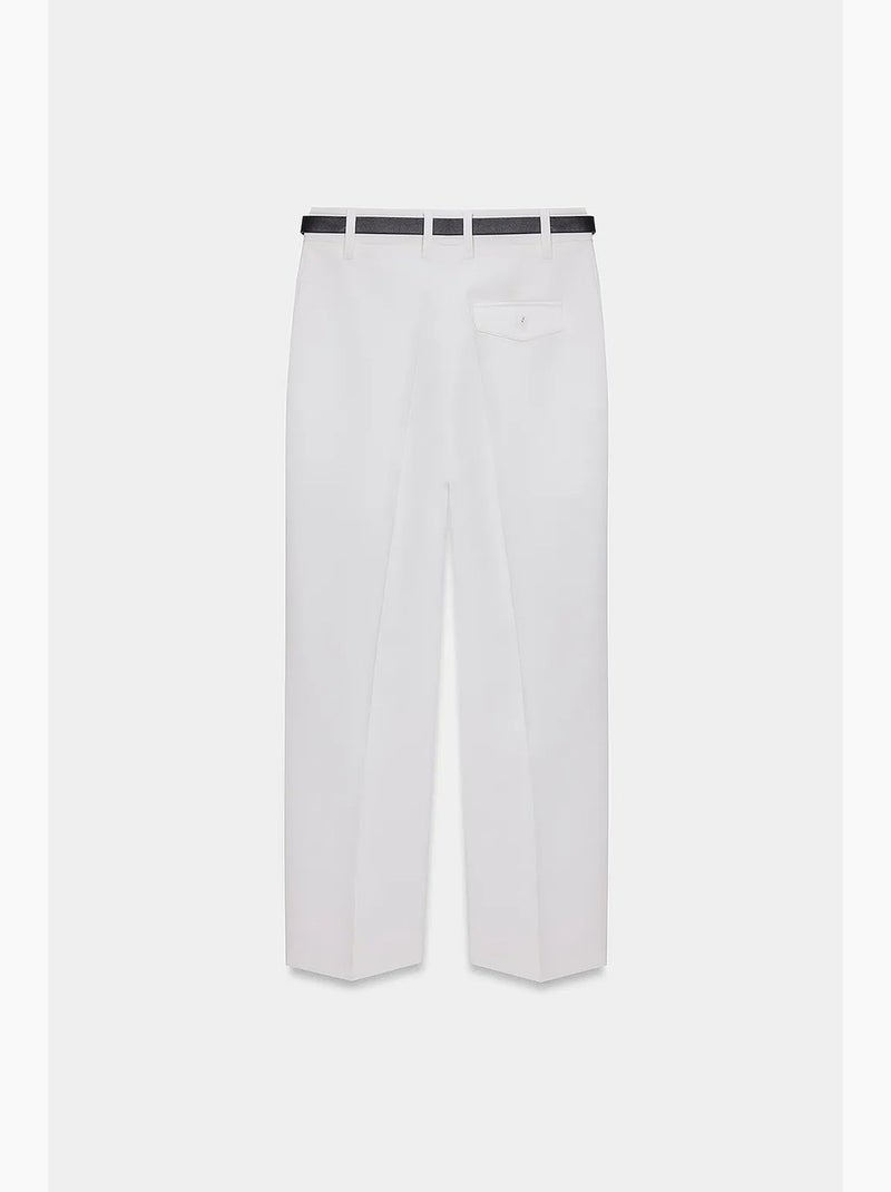 Pantalon tailleur femme droit avec plis dilvin Blanc cassé - Kiabi