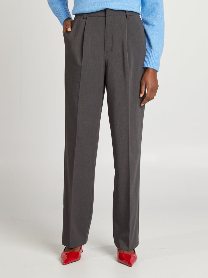 Pantalon tailleur Gris - Kiabi
