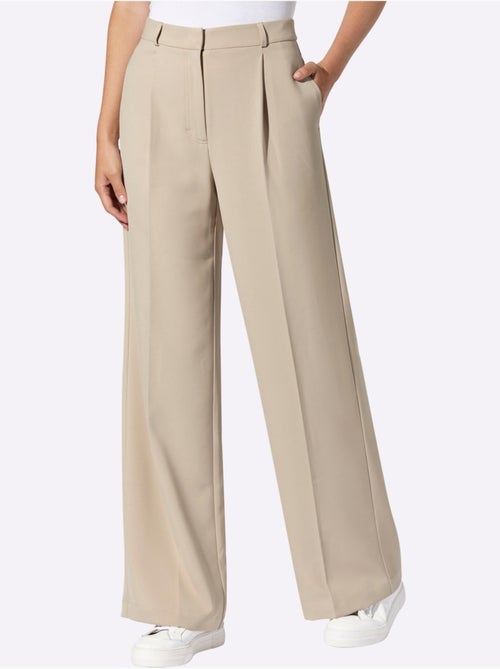 Pantalon Tailleur Jambes Larges Mode - Taille Standard - Helline - Kiabi Pantalon Tailleur Jambes Larges Mode - Taille Standard - Helline - Kiabi