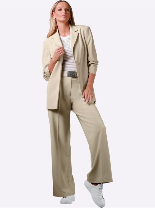 Pantalon Tailleur Jambes Larges Mode - Taille Standard - Helline - Kiabi Pantalon Tailleur Jambes Larges Mode - Taille Standard - Helline - Kiabi