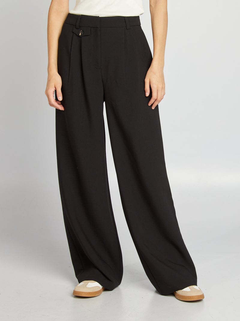 Pantalon tailleur large Noir - Kiabi