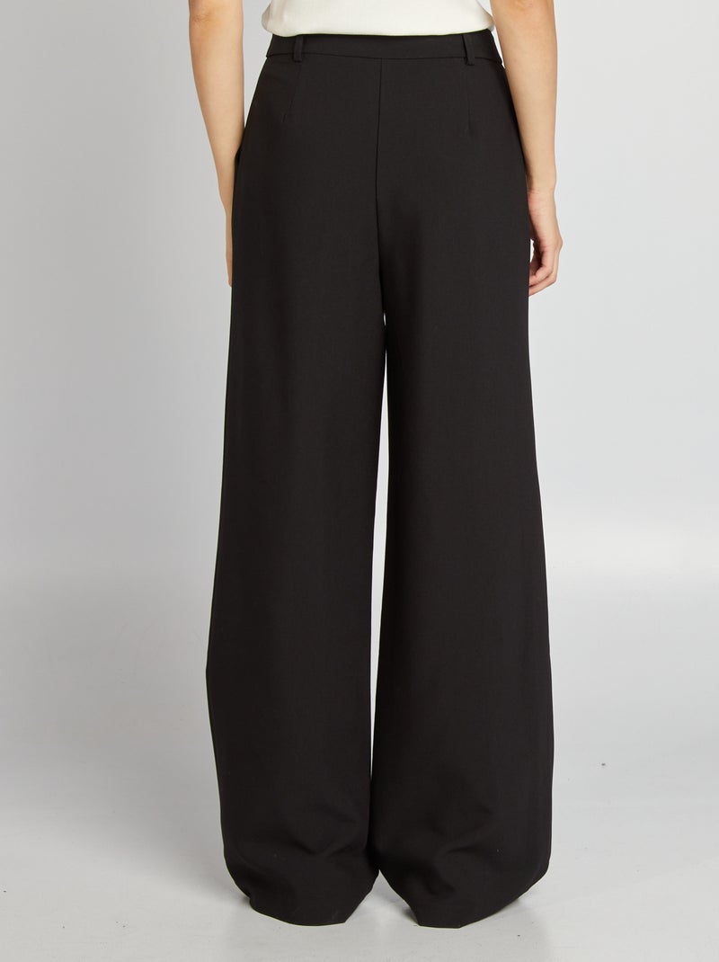 Pantalon tailleur large Noir - Kiabi