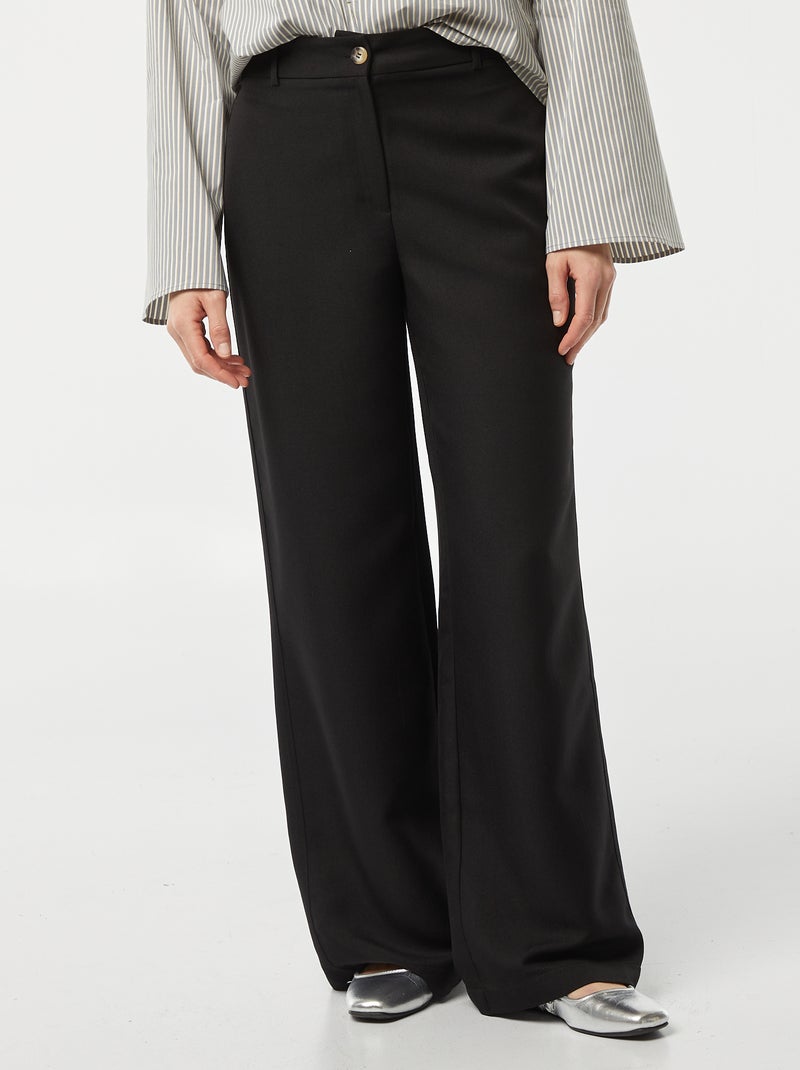 Pantalon tailleur large noir - Kiabi