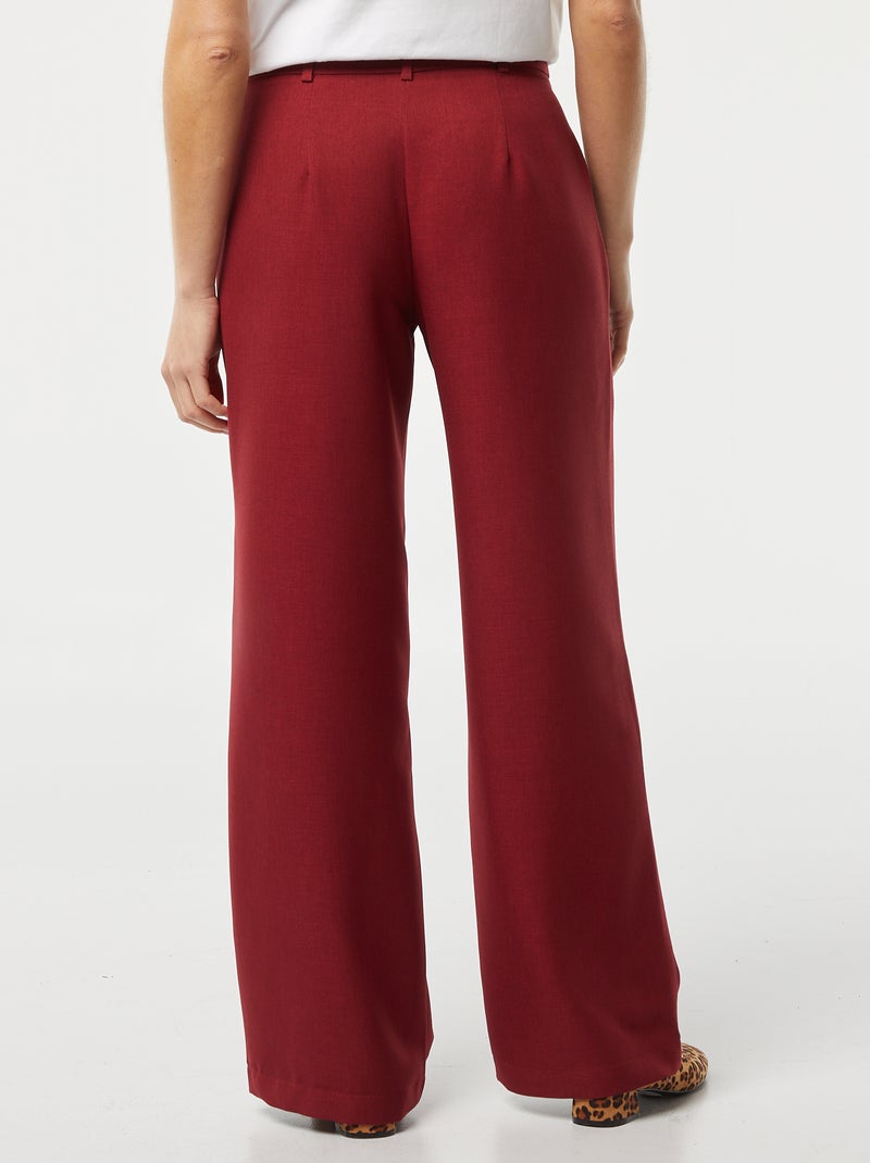 Pantalon tailleur large Rouge - Kiabi